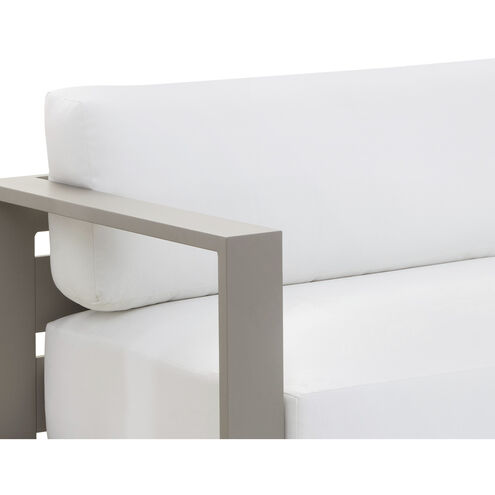 Tavira Greige / Stinson White Outdoor Sofa